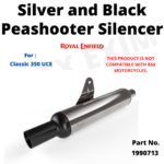 Silver and Black Peashooter Silencer