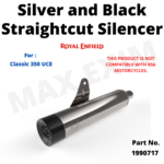 Silver and Black Straightcut Silencer