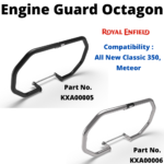 Black / Silver Octagon Engine Guard