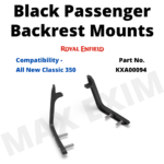 Black Passenger Backrest Mounts