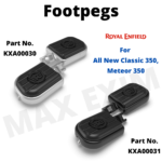 Footpegs - Black / Silver